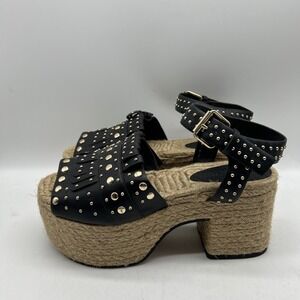 ASOS Gladiator Sandals 5 Chunky Espadrille Platform Studded‎ Steampunk Style